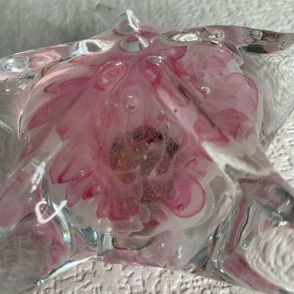 Pink Starfish Glass Dynasty Gallery Paperweight  Figurine Handmade Sealife - Picture 2 of 13
